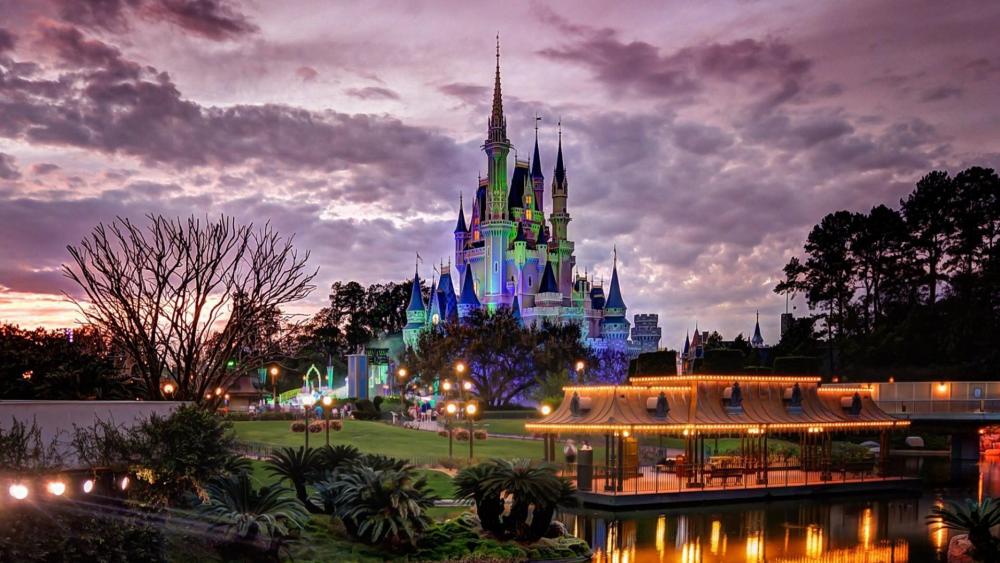 Enchanted Twilight at Cinderella Castle wallpaper