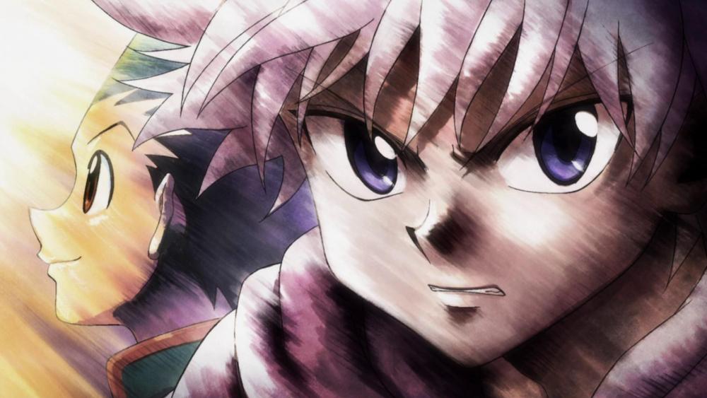 Intense Gaze of Determination in HunterxHunter World wallpaper