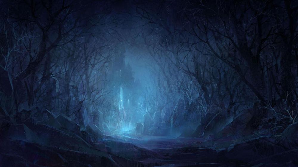 Mystical Twilight Forest Glow wallpaper