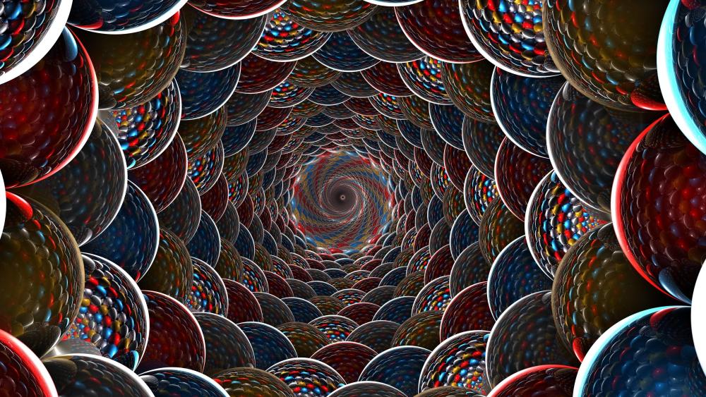 Hypnotic Fractal Wormhole wallpaper