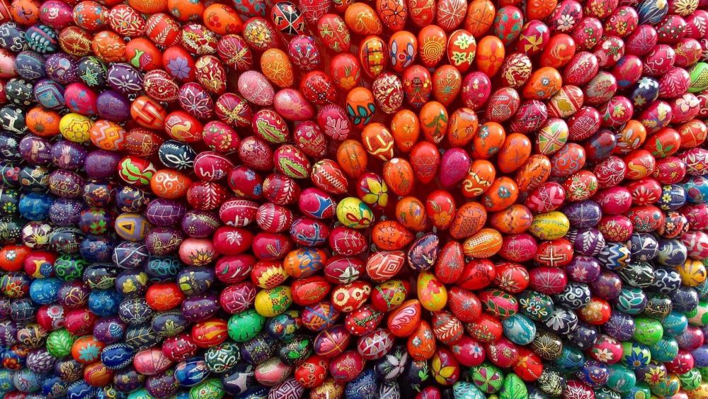 Vibrant Easter Egg Extravaganza wallpaper