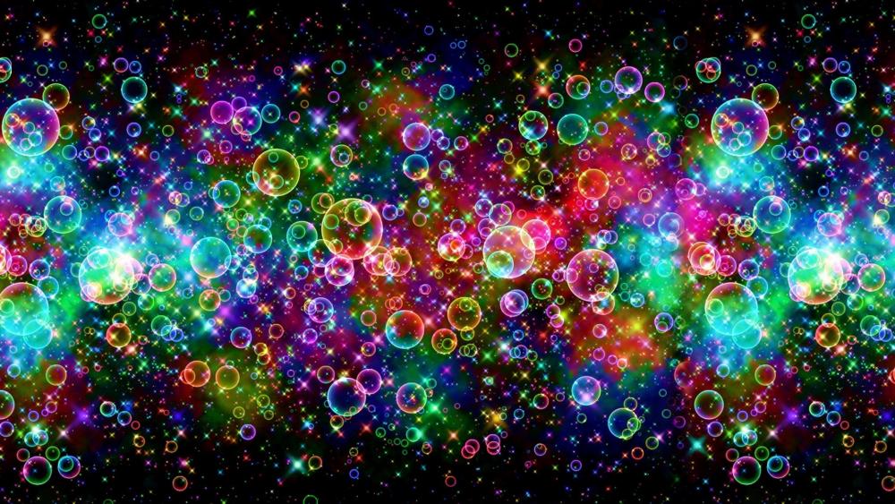 Vibrant Cosmic Bubbles Extravaganza wallpaper