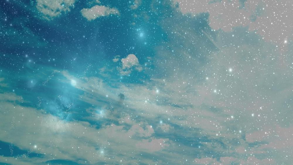 Starry Dreamscape Across the Heavens wallpaper
