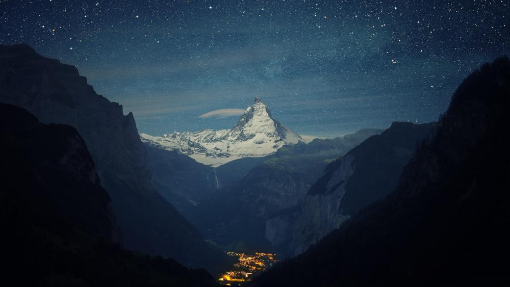Matterhorn over Zermatt wallpaper