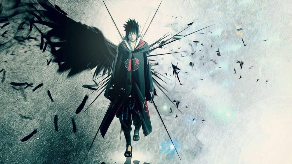 Sasuke Uchiha's Intensity Brings The Storm wallpaper