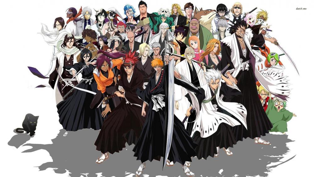 Epic Bleach Anime Cast Ensemble wallpaper