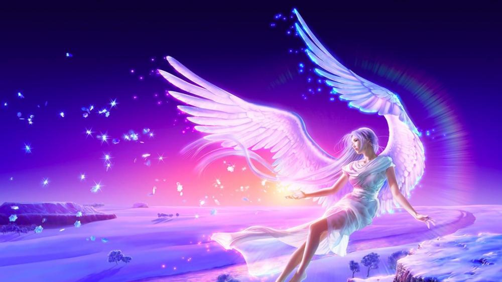 Ethereal Angel in Dreamlike Vision wallpaper