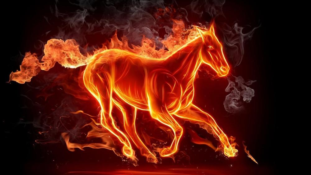 Fire horse wallpaper