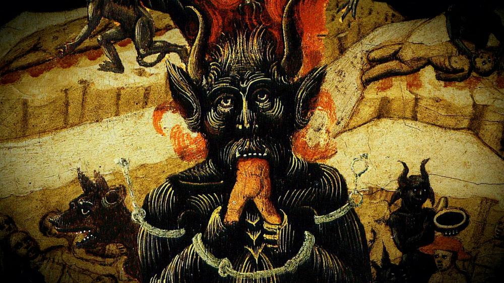 Demonic Overlord in a Medieval Inferno wallpaper