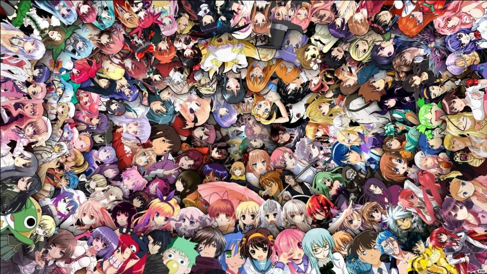 Anime Mosaic Extravaganza wallpaper