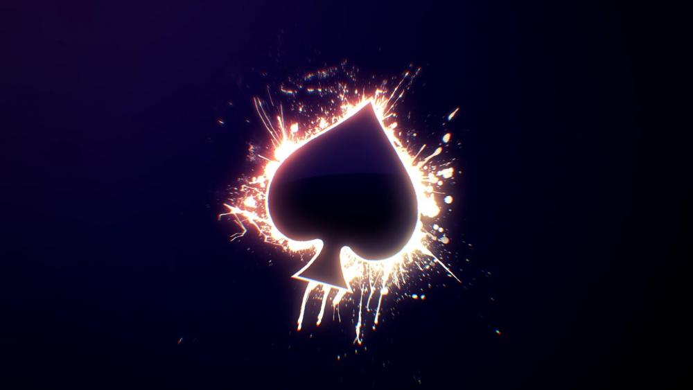 Bold Ace of Spades Design for Gamers and Dreamers wallpaper