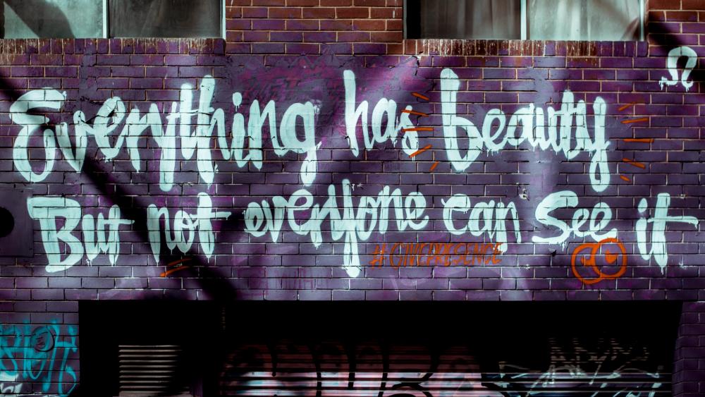 Inspirational Graffiti Wisdom wallpaper