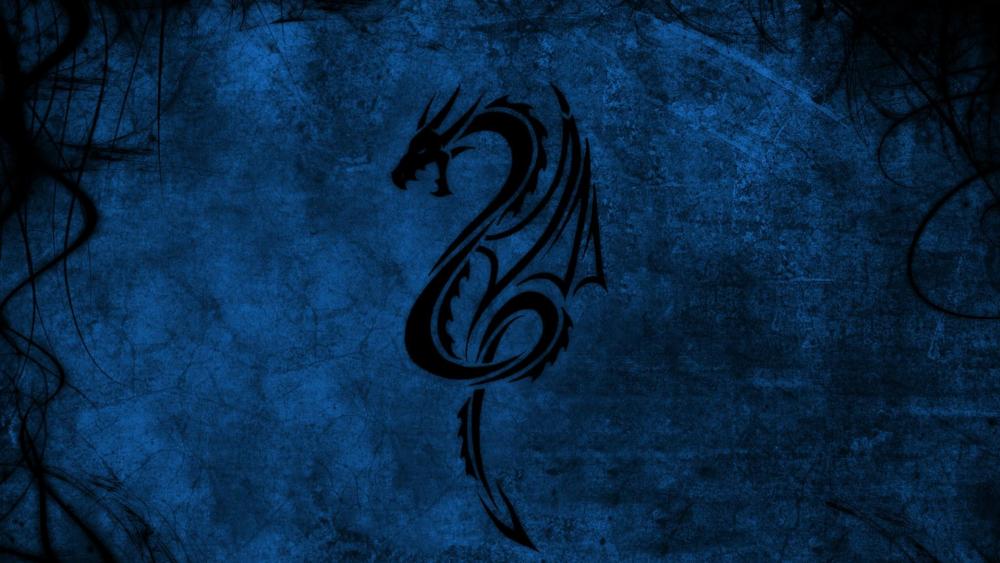 Mystical Azure Dragon Enigma wallpaper