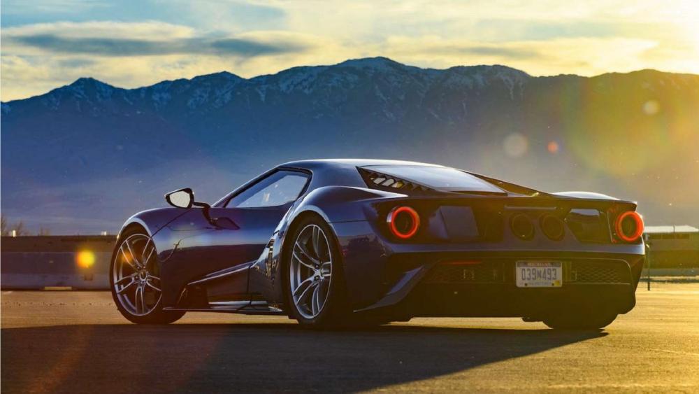 Sunset Drive with the 2017 Ford GT wallpaper