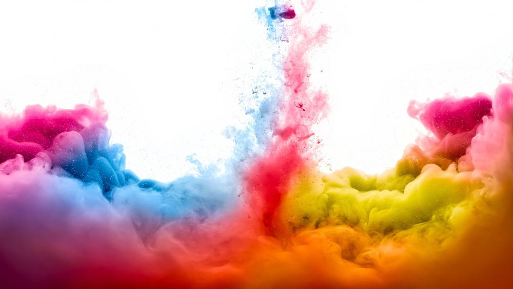 Vibrant Dance of Colorful Smoke wallpaper