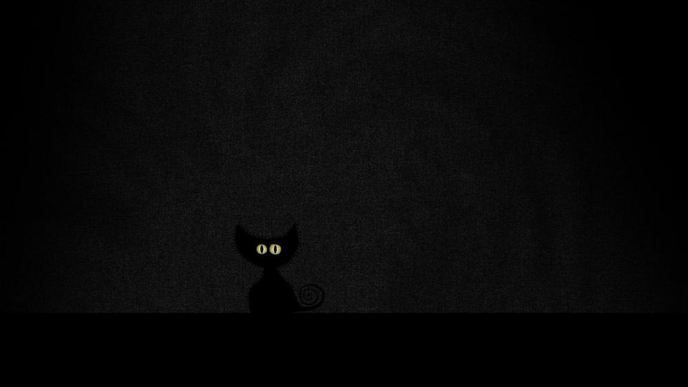 Mysterious Cat in the Shadows wallpaper