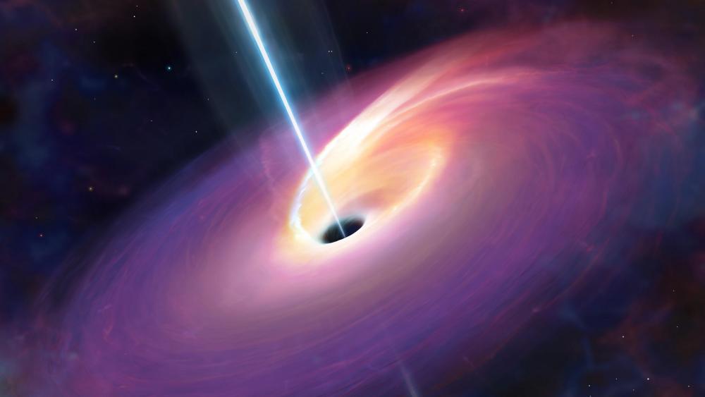 Majestic Black Hole Illuminating the Cosmos wallpaper