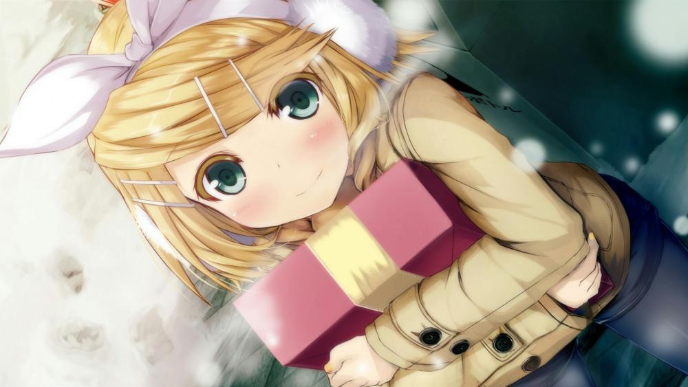 Winter Cheer with Kagamine Rin Wallpaper wallpaper