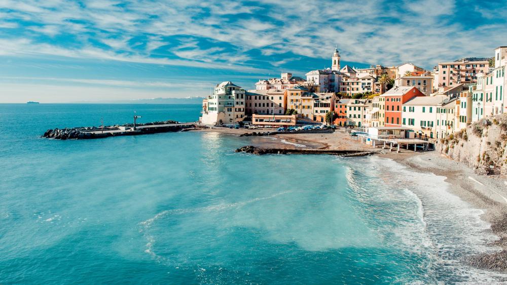 Genoa's Coastal Charm and Serenity wallpaper
