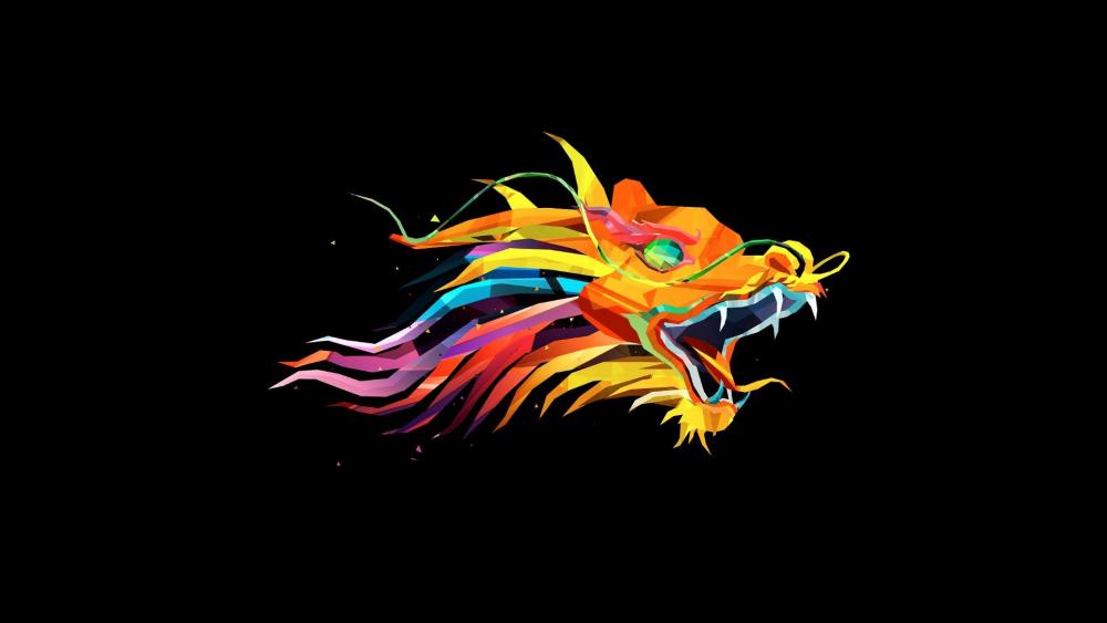 Vibrant Dragon Spectrum wallpaper