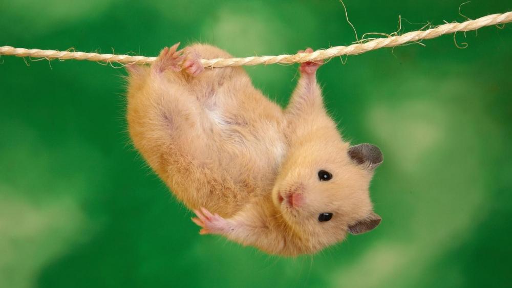 Adorable Hamster Acrobatics Showcase wallpaper