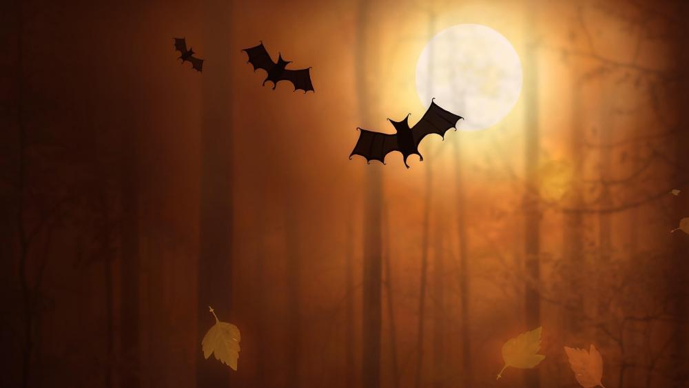 Halloween bats wallpaper