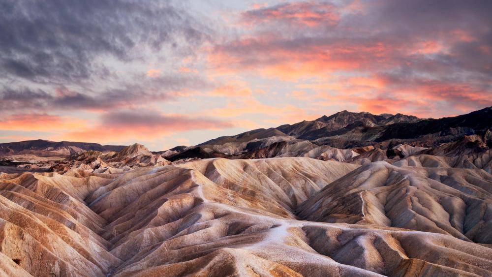 Landscape from Zabriskie Point at Death Valley National Park wallpaper