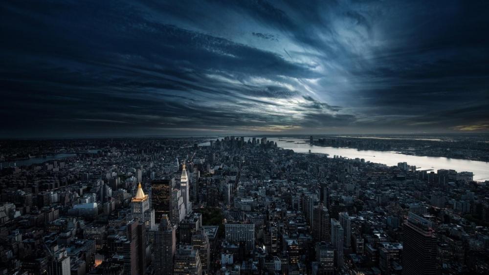 New York City at night wallpaper