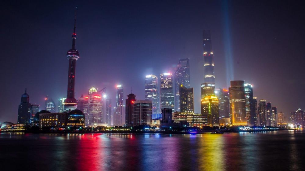Shanghai at night wallpaper