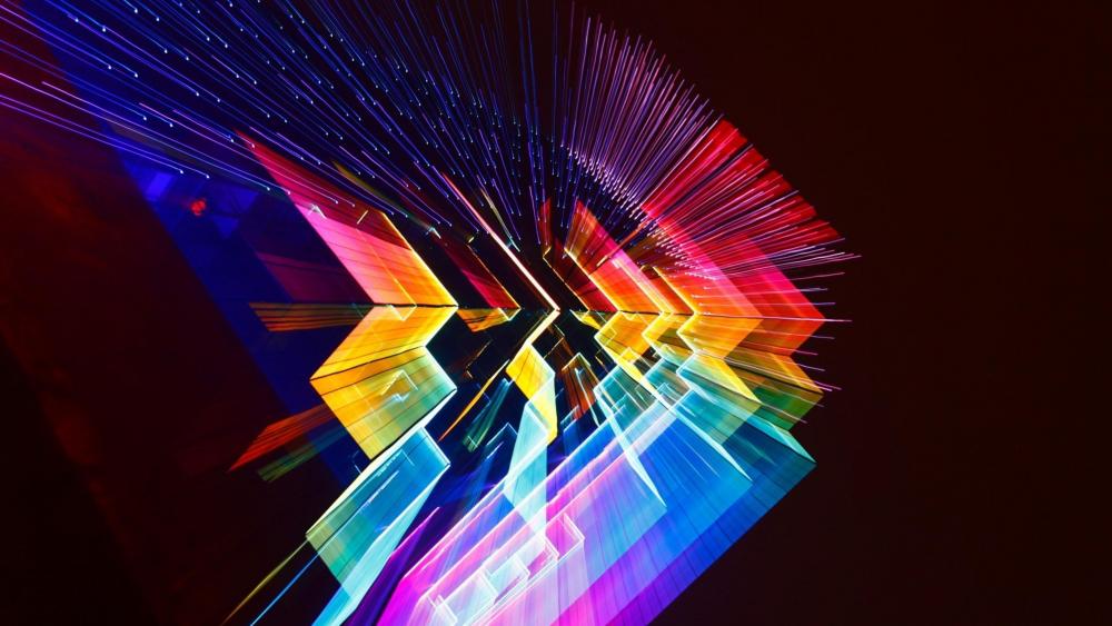 3D digital colorful artwork wallpaper