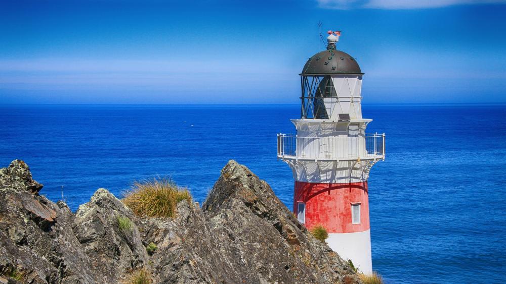 Cape Palliser lighthouse, New Zealand wallpaper