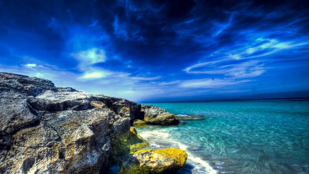 Ibiza azure beach wallpaper