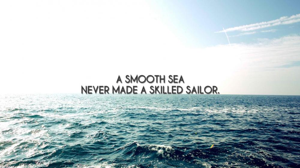 Sailor's Wisdom Beyond the Horizon wallpaper