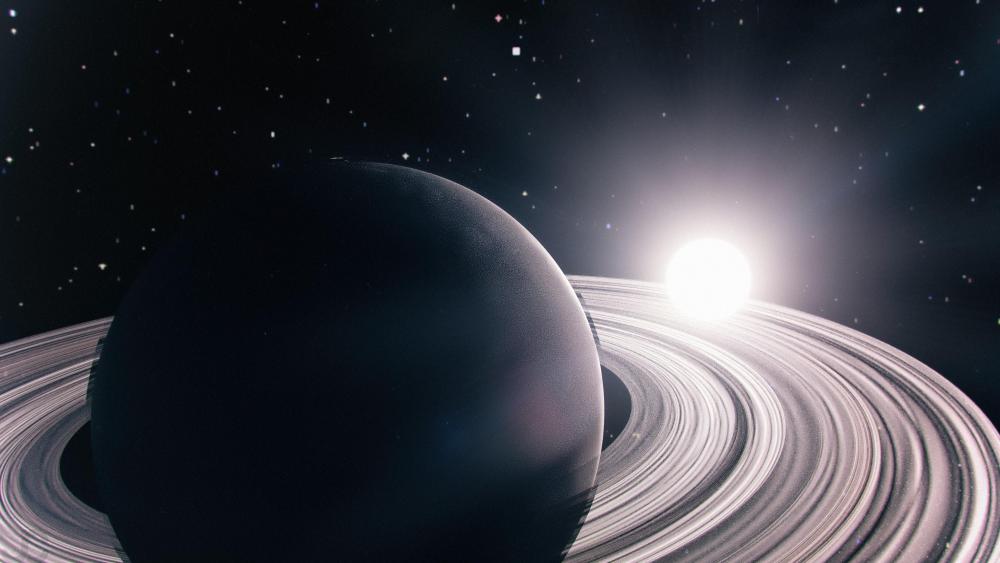 Saturn - Space art wallpaper