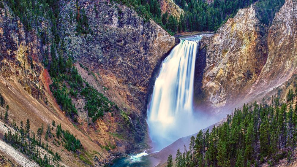 Lower Falls in Yellowstone National Park wallpaper