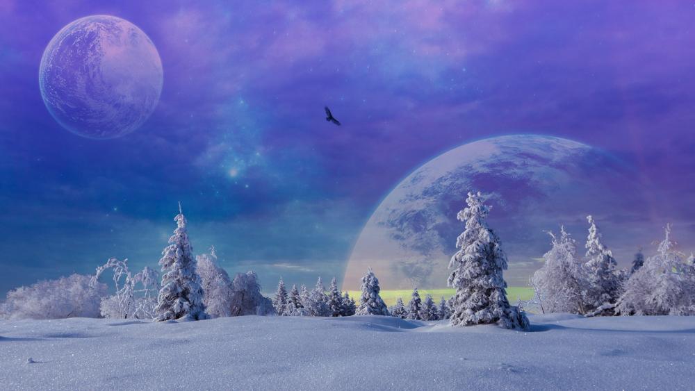 Fantasy winter ❄️ wallpaper
