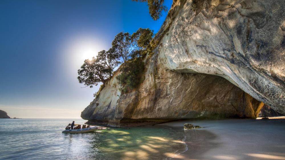 Cathedral Cove - New Zealand wallpaper