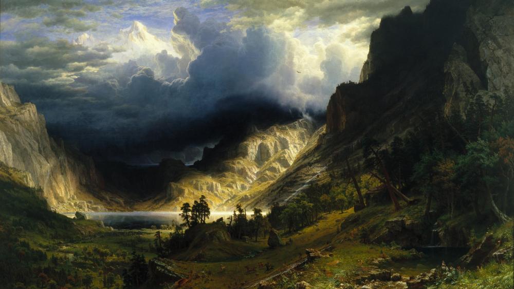 A Storm in the Rocky Mountains, Mt. Rosalie wallpaper