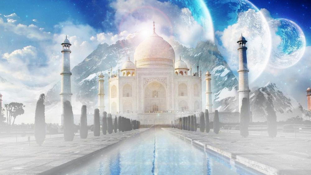 Taj Mahal fantasy art wallpaper