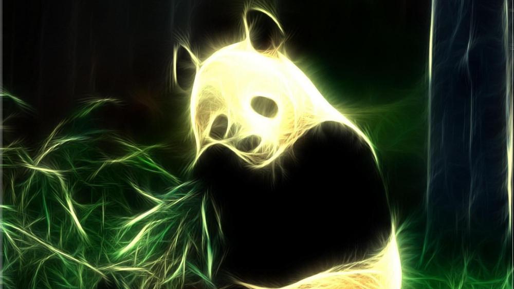 Neon Panda wallpaper
