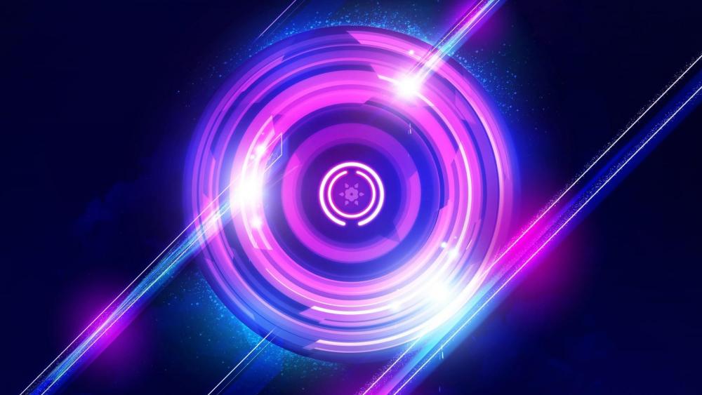 Purple circles digital art wallpaper
