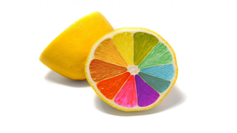 Colorful lemon wallpaper