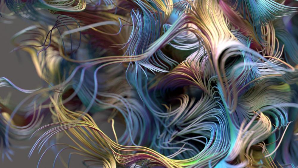 3D colorful fractal art wallpaper