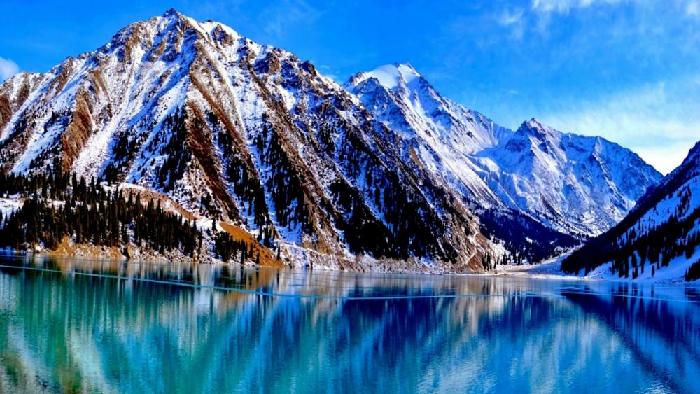 Big Almaty Lake in Kazakhstan wallpaper