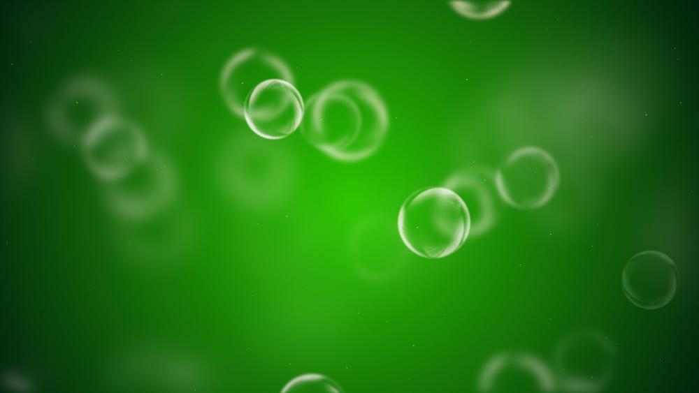Green bubbles wallpaper