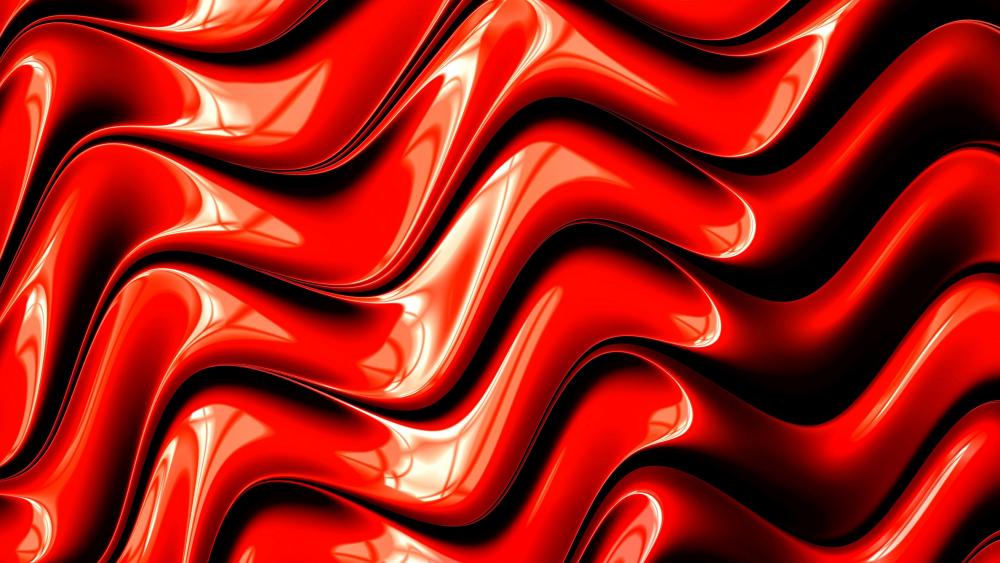Cool red 3D graphic design wallpaper