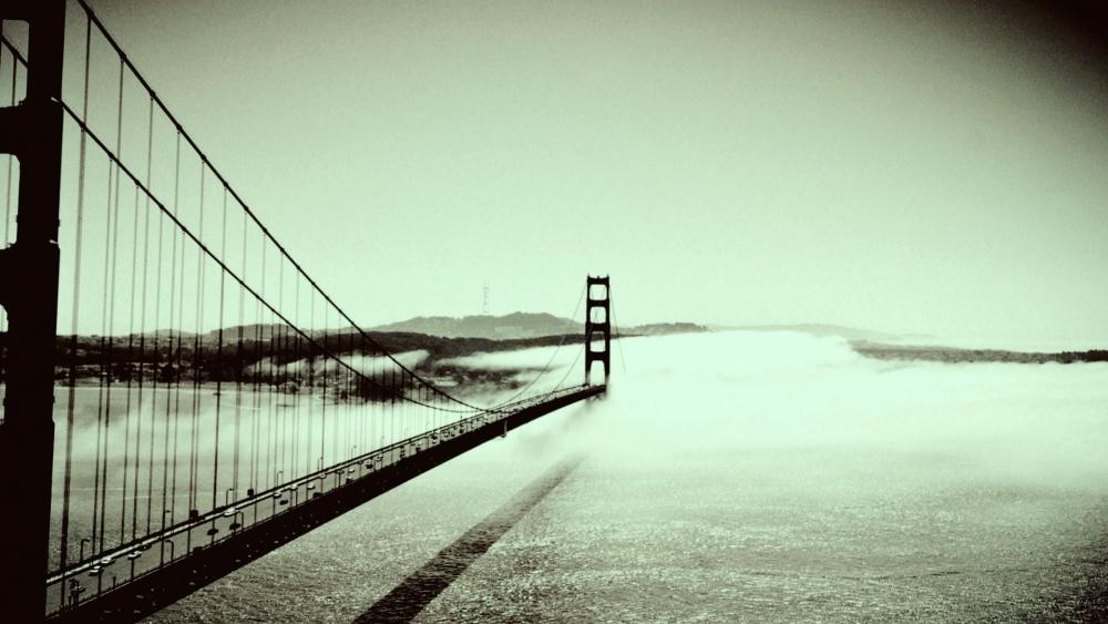 Golden Gate Bridge - Monochrome photography wallpaper