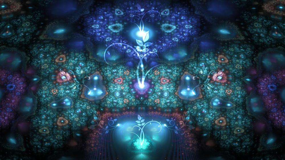Kaleidoscope psychedelic artwork wallpaper