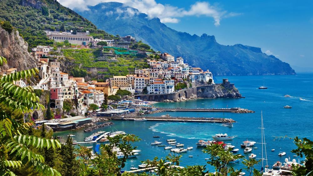Amalfi coast landscape wallpaper