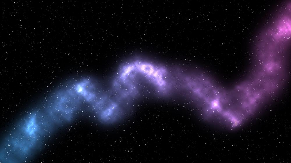 Glowing nebula space art wallpaper